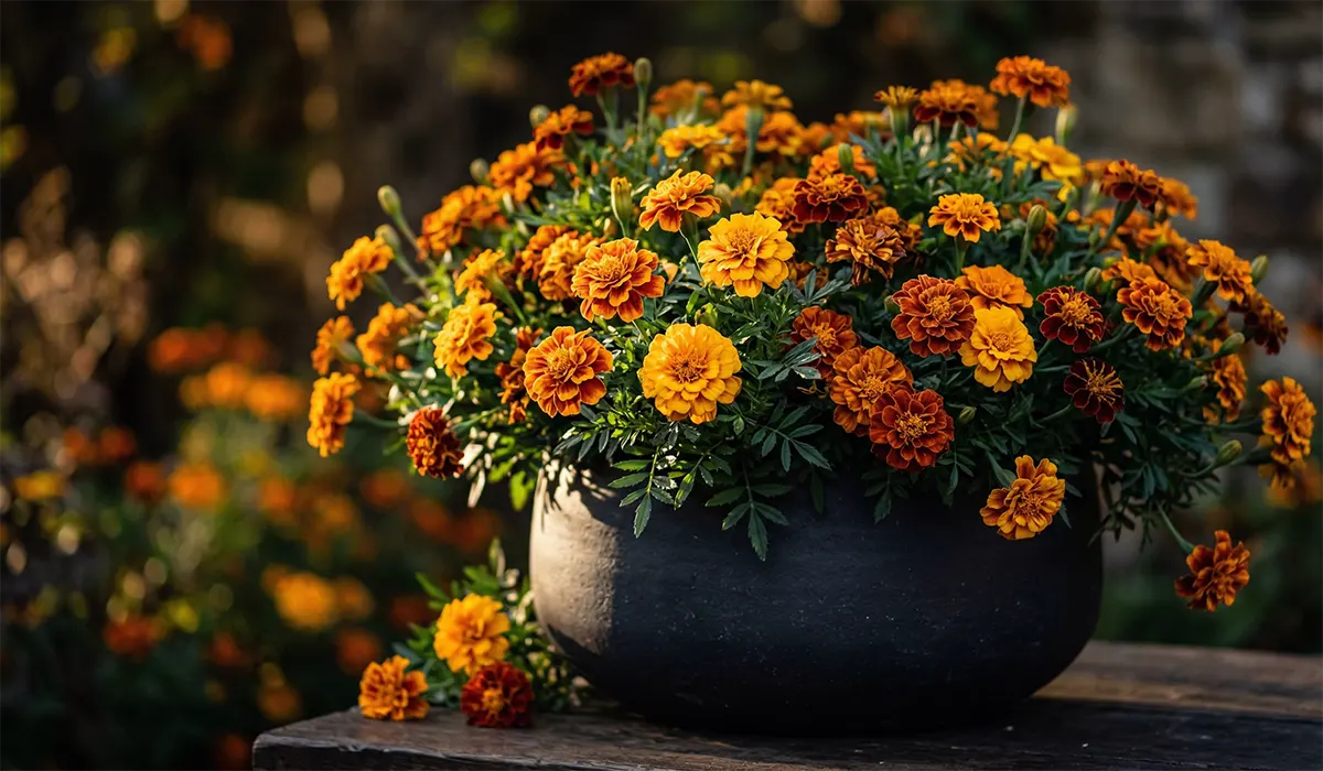 Як виростити чорнобривці в горщику